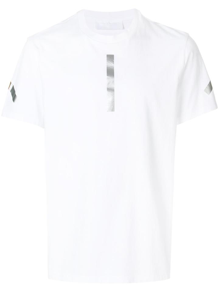 Neil Barrett Silver Strip Detail T-shirt - White
