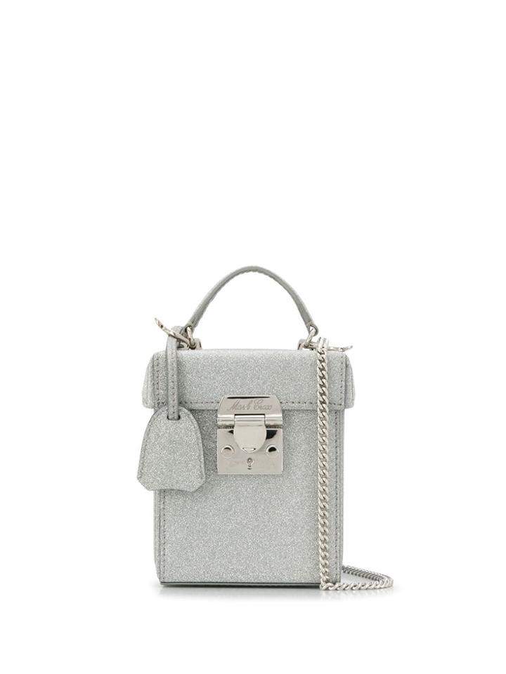 Mark Cross Flip-lock Box Bag - Silver