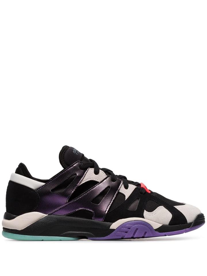 Adidas Black Yung-1 Caged Leather Low-top Sneakers