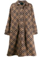 Jejia Check Print Coat - Neutrals