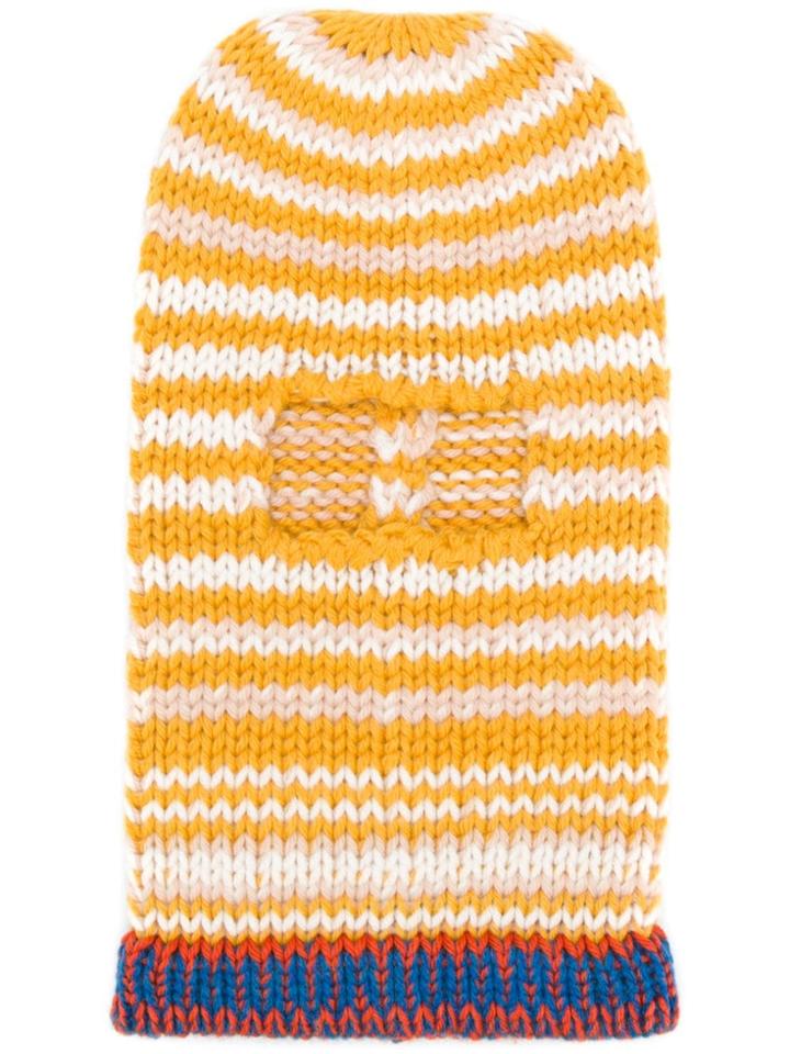 Calvin Klein 205w39nyc Striped Balaclava - Yellow & Orange