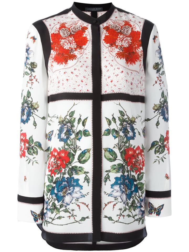 Alexander Mcqueen Floral Tablecloth Print Blouse - Multicolour