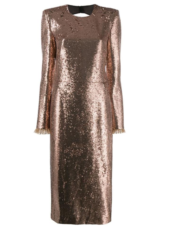 Philosophy Di Lorenzo Serafini Glitter Effect Dress - Gold