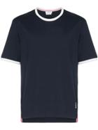Thom Browne Ringer Contrast Detail T-shirt - Blue