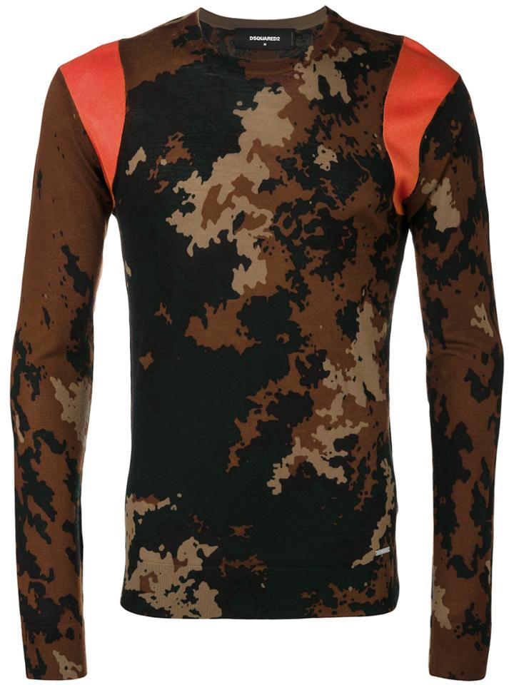 Dsquared2 Camouflage Print Jumper - Multicolour