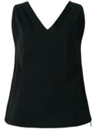Mm6 Maison Margiela Sleeveless V-neck Top - Black