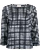 By Malene Birger Grid Knitted Top - Blue
