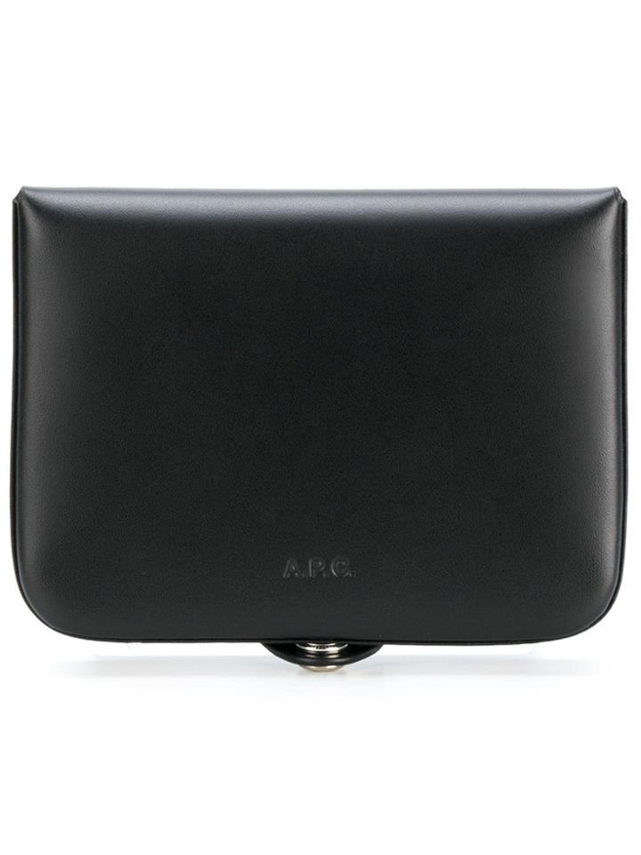 A.p.c. Logo Embossed Coin Purse - Black