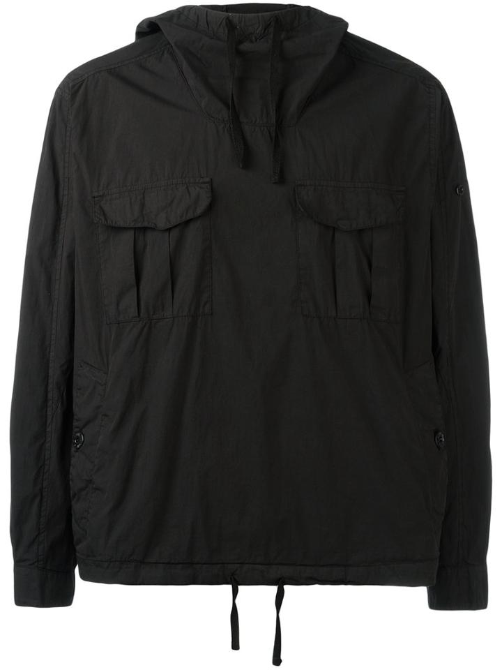 Stone Island Shadow Project - Front Pocket Anorak - Men - Cotton/polyamide - L, Black, Cotton/polyamide