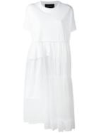 Simone Rocha Flared Trim Dress, Women's, Size: Small, White, Polyamide/cotton