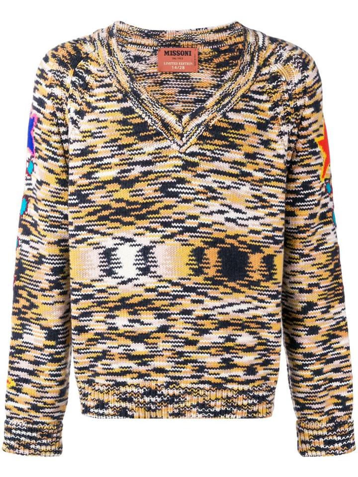 Missoni Intarsia Star Jumper - Black
