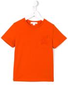 Burberry Kids Knight Chest Pocket T-shirt, Boy's, Size: 6 Yrs, Yellow/orange
