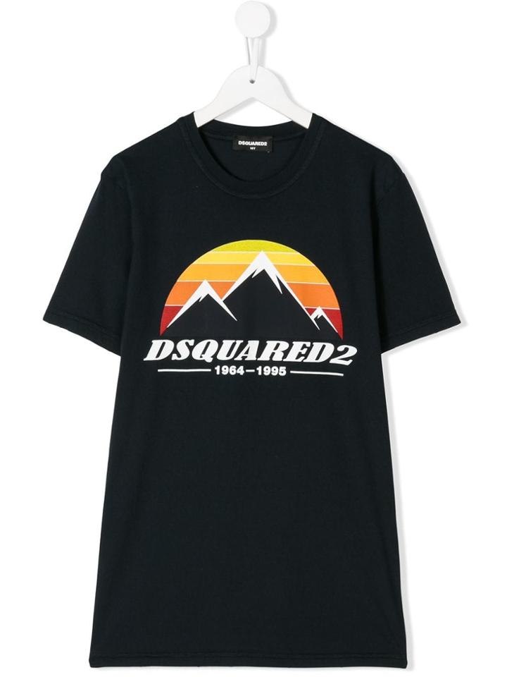 Dsquared2 Kids Mountain Logo T-shirt - Blue