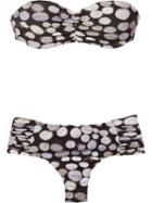 Lygia & Nanny Polka Dot Balconette Bikini Set, Women's, Size: 40, Black, Polyamide