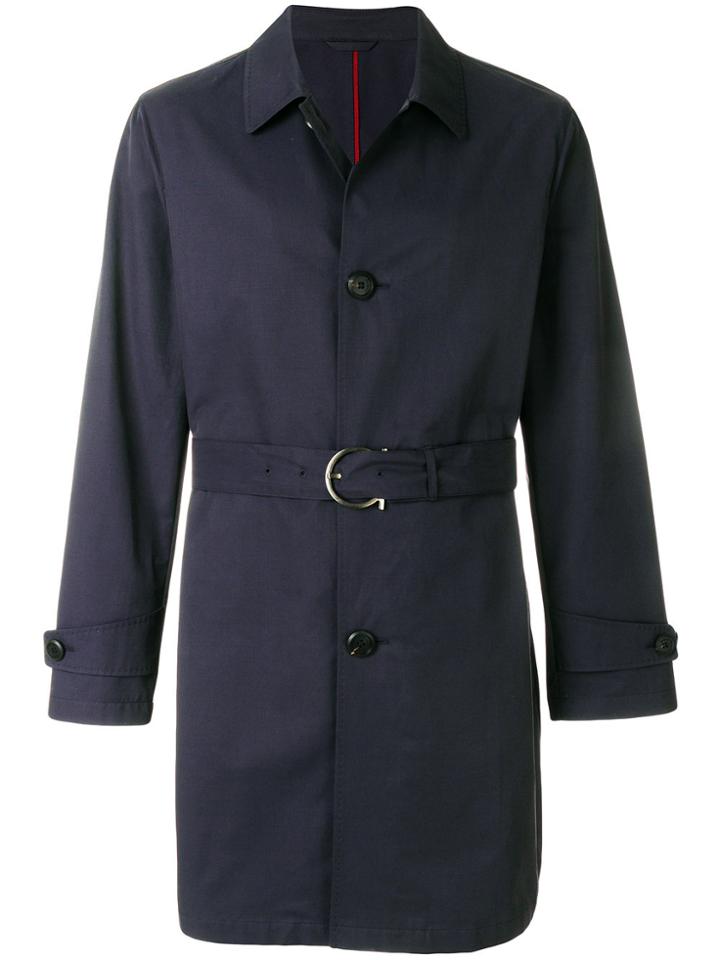 Salvatore Ferragamo Single-breasted Coat - Blue