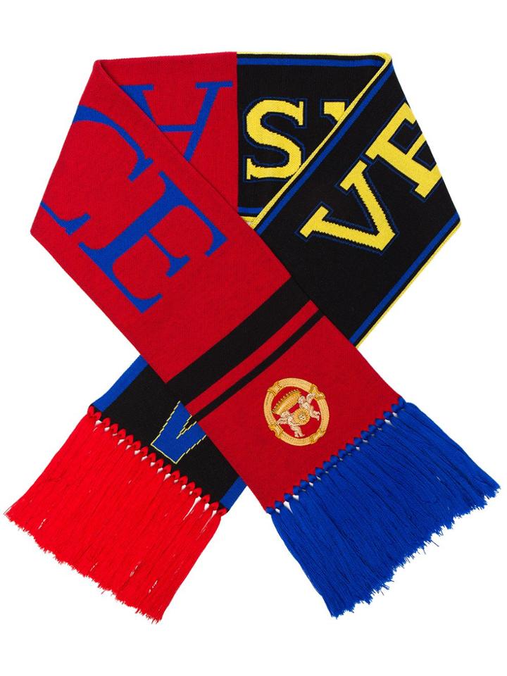 Versace Vers Wl Logo Scrf Mtl - Black