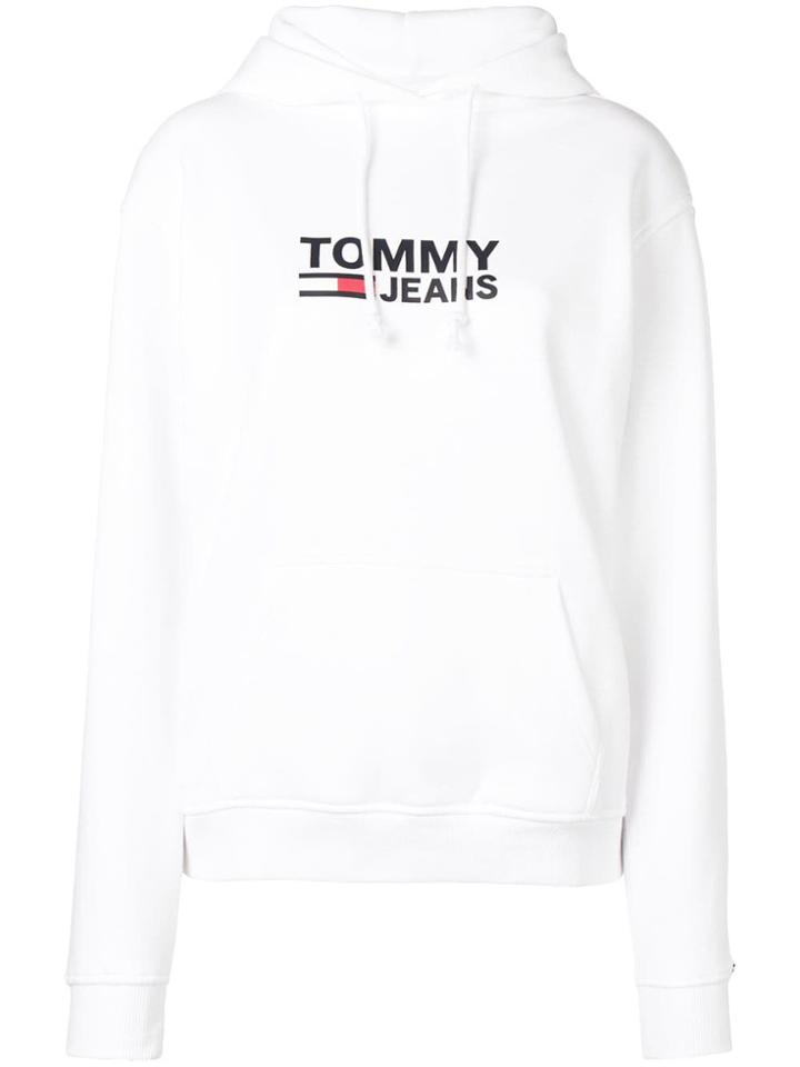 Tommy Jeans Logo Hoodie - White
