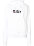 Tommy Jeans Logo Hoodie - White