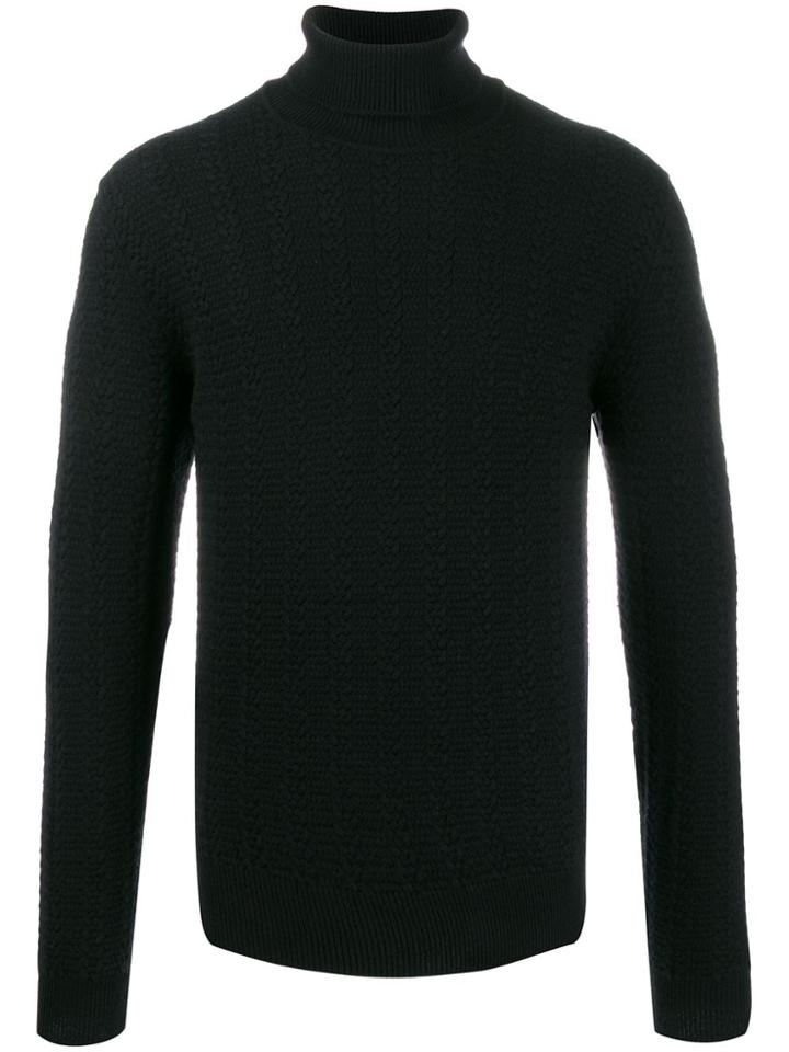 Ermenegildo Zegna Roll Neck Sweater - Black