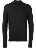 Maison Margiela Ribbed Crew Neck Sweater, Men's, Size: Medium, Grey, Wool