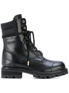 Twin-set Lace-up Boots - Black
