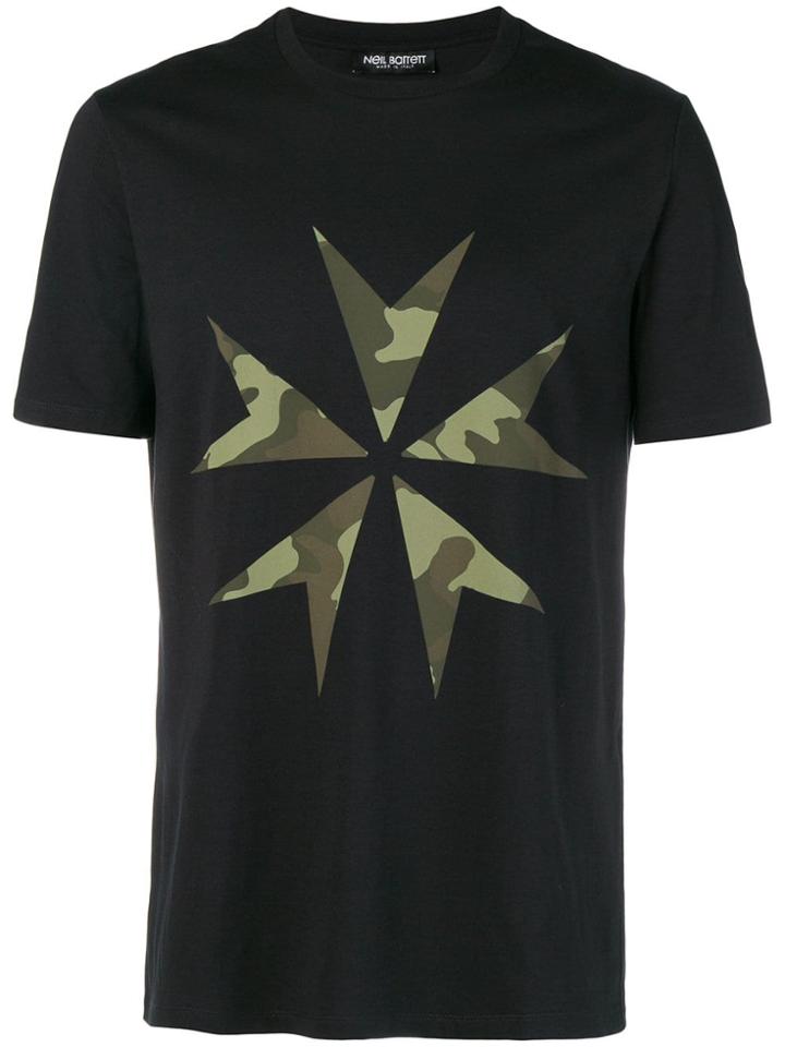 Neil Barrett Camouflage Printed T-shirt - Black