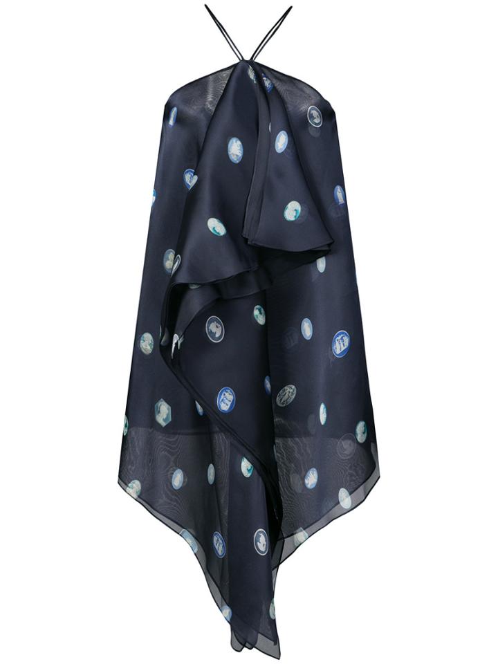 Rosie Assoulin Halterneck Longline Top - Blue