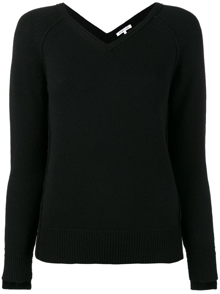 Helmut Lang - Cashmere V-neck Knitted Top - Women - Cashmere - L, Black, Cashmere