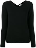 Helmut Lang - Cashmere V-neck Knitted Top - Women - Cashmere - L, Black, Cashmere