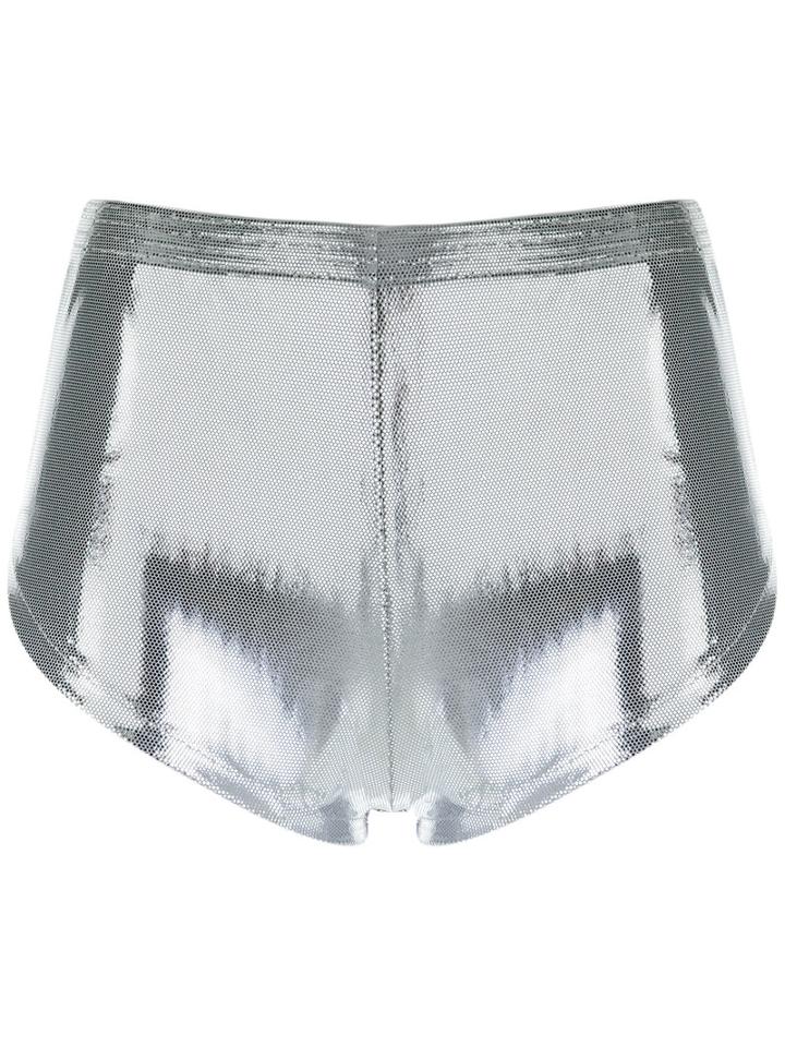 Adriana Degreas Metallic (grey) Shorts, Women's, Size: G, Polyamide/spandex/elastane