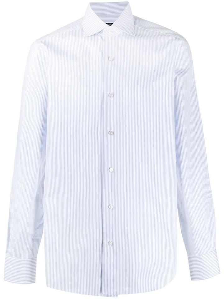 Barba Striped-long Sleeves Shirt - White