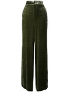 Etro Velvet Palazzo Pants - Green