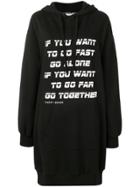 Each X Other Go Together Print Hoodie Dress - Black