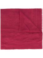 Etro - Fringed Scarf - Men - Cotton/linen/flax - One Size, Red, Cotton/linen/flax