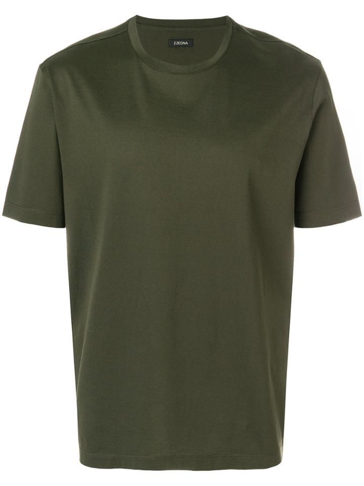 Z Zegna Round Neck T-shirt - Green