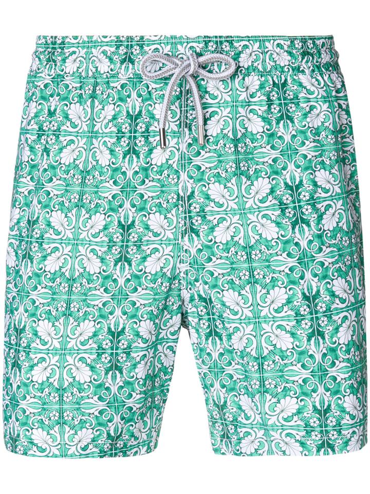 Capricode Printed Swim Shorts - Green