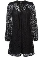 Sonia By Sonia Rykiel Floral Lace Dress, Women's, Size: 36, Black, Polyamide/cotton/cupro