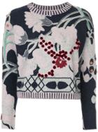 Onefifteen Floral Pattern Sweater - Pink