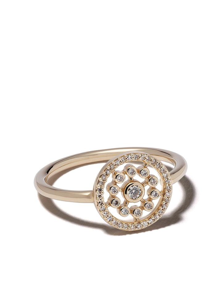 Astley Clarke 14kt Gold Diamond Medium Icon Nova Ring - Yellow Gold