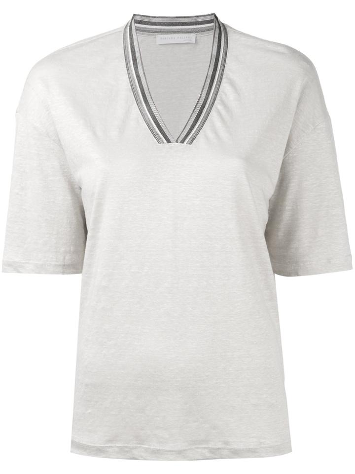 Fabiana Filippi V-neck T-shirt - Nude & Neutrals