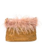 Loeffler Randall Feather Tassel Pouch - Nude & Neutrals