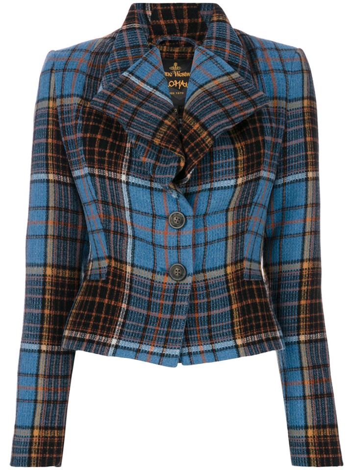 Vivienne Westwood Anglomania Checked Jacket - Blue
