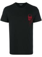 Alexander Mcqueen Skull Embroidery T-shirt - Black