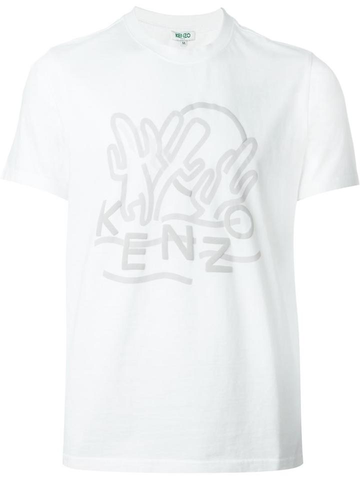 Kenzo Cactus T-shirt, Men's, Size: L, White, Cotton