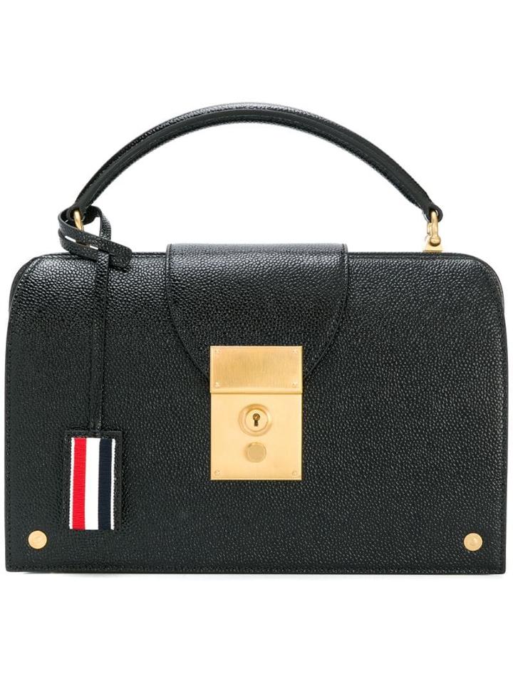 Thom Browne Mrs. Thom Lucido Leather Pocketbook - Black