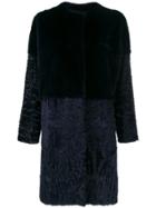 Liska Mid-length Fur Coat - Blue