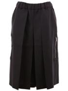 Moohong Pleated Short Wide Leg Trousers, Men's, Size: 50, Blue, Wool