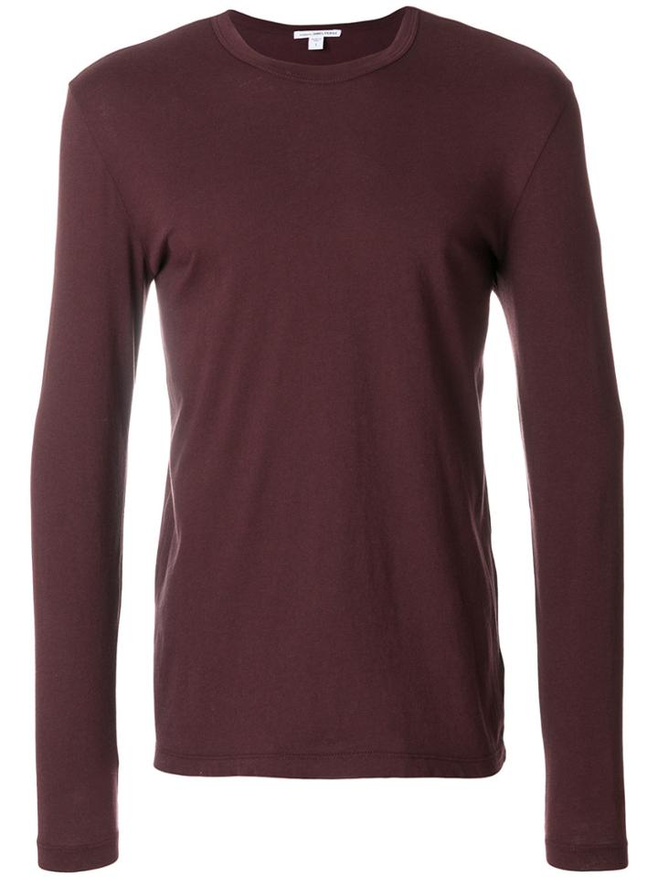 James Perse Long Sleeve Shirt - Red