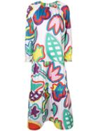 Mira Mikati Floral Flared Maxi Dress - Multicolour
