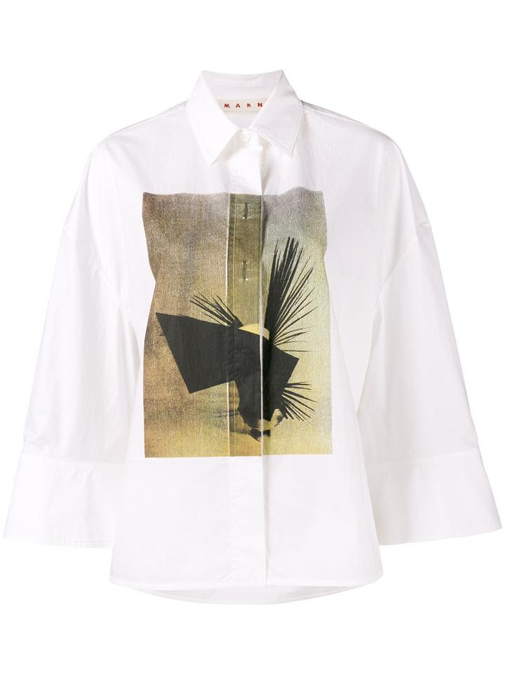 Marni - X Ruth Van Beek Printed Shirt - Women - Cotton - 40, White, Cotton